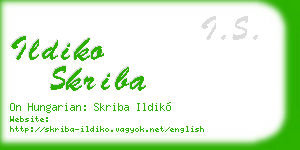 ildiko skriba business card